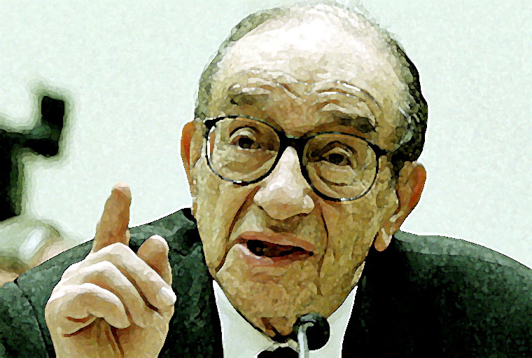 Alan Greenspan Watercolor Portrait