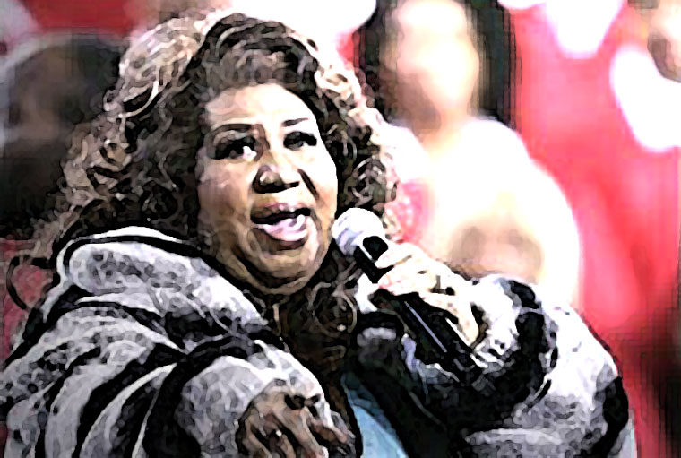 Aretha Franklin Watercolor Portrait