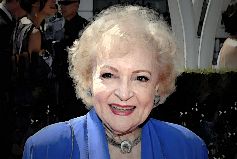 Betty White Watercolor Portrait