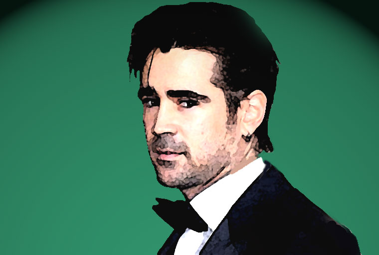 Colin Farrell Watercolor Portrait