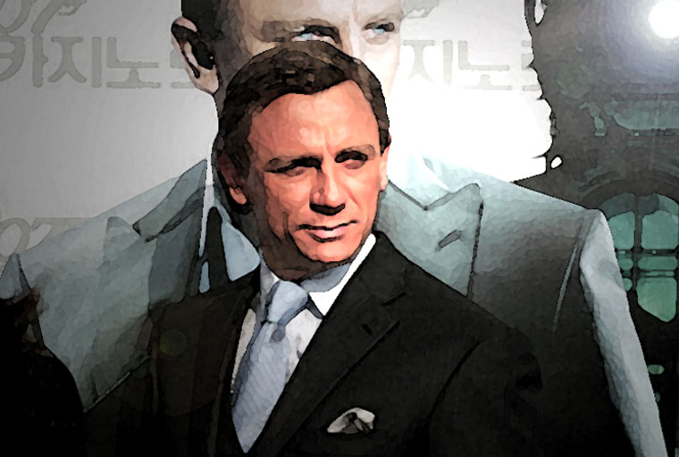 Daniel Craig Watercolor Portrait