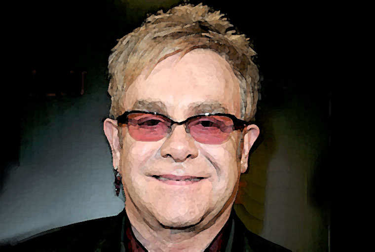 Elton John Watercolor Portrait