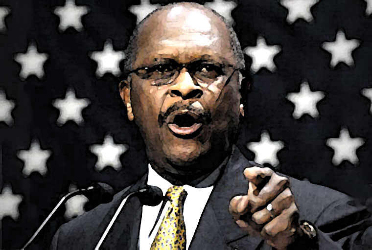 Herman Cain Watercolor Portrait