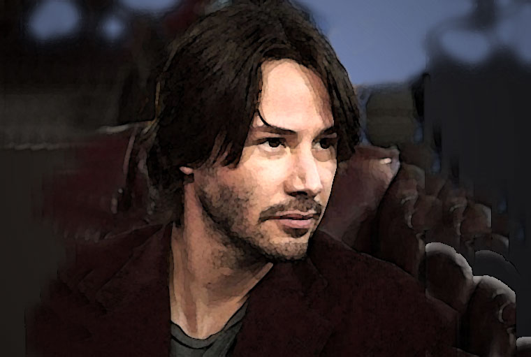 Keanu Reeves Watercolor Portrait