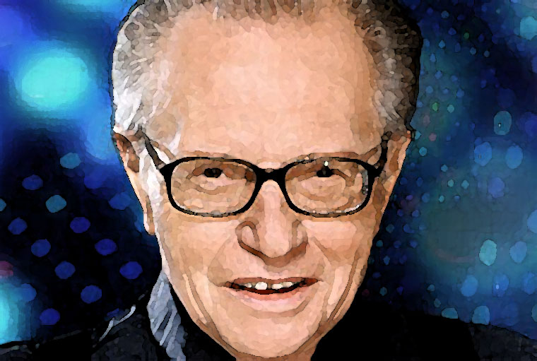 Larry King Watercolor Portrait