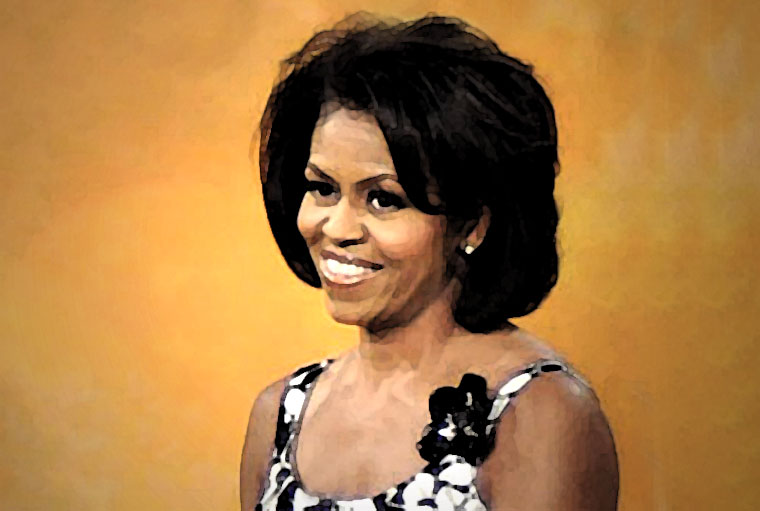 Michelle Obama Watercolor Portrait