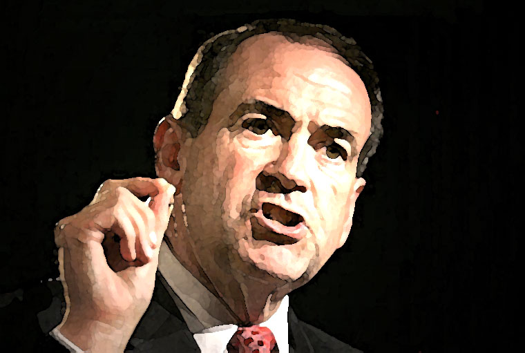Mike Huckabee Watercolor Portrait