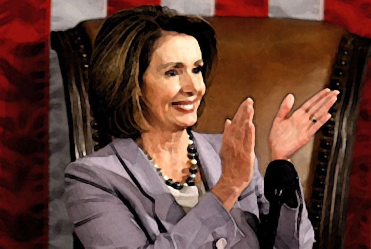 Nancy Pelosi Watercolor Portrait