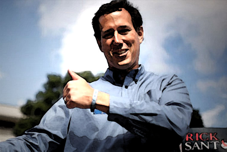 Rick Santorum Watercolor Portrait