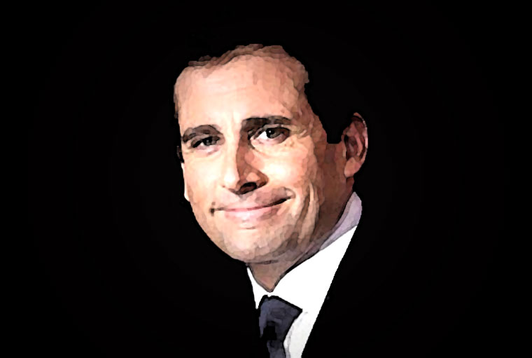 Steve Carell Watercolor Portrait