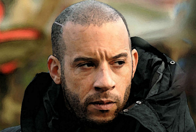 Vin Diesel Watercolor Portrait